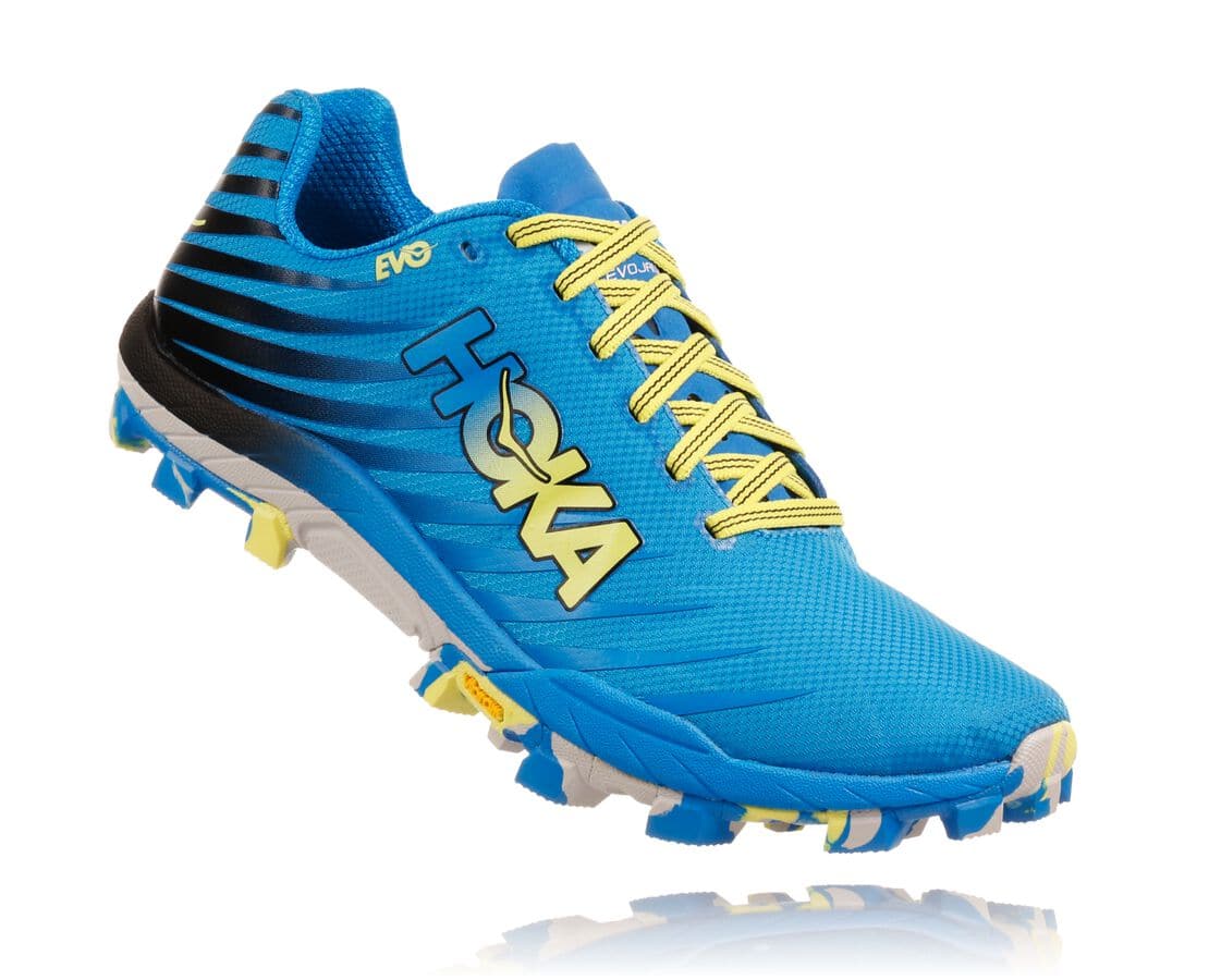 Pantofi Alergare Trail Hoka One One Evo Jawz Dama - Albastri | Romania TWZL89451